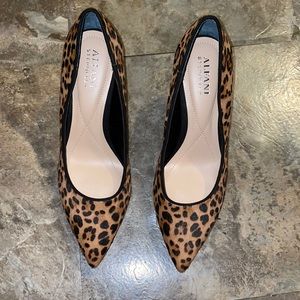 Faux Fur Leopard Print ALFANI heels